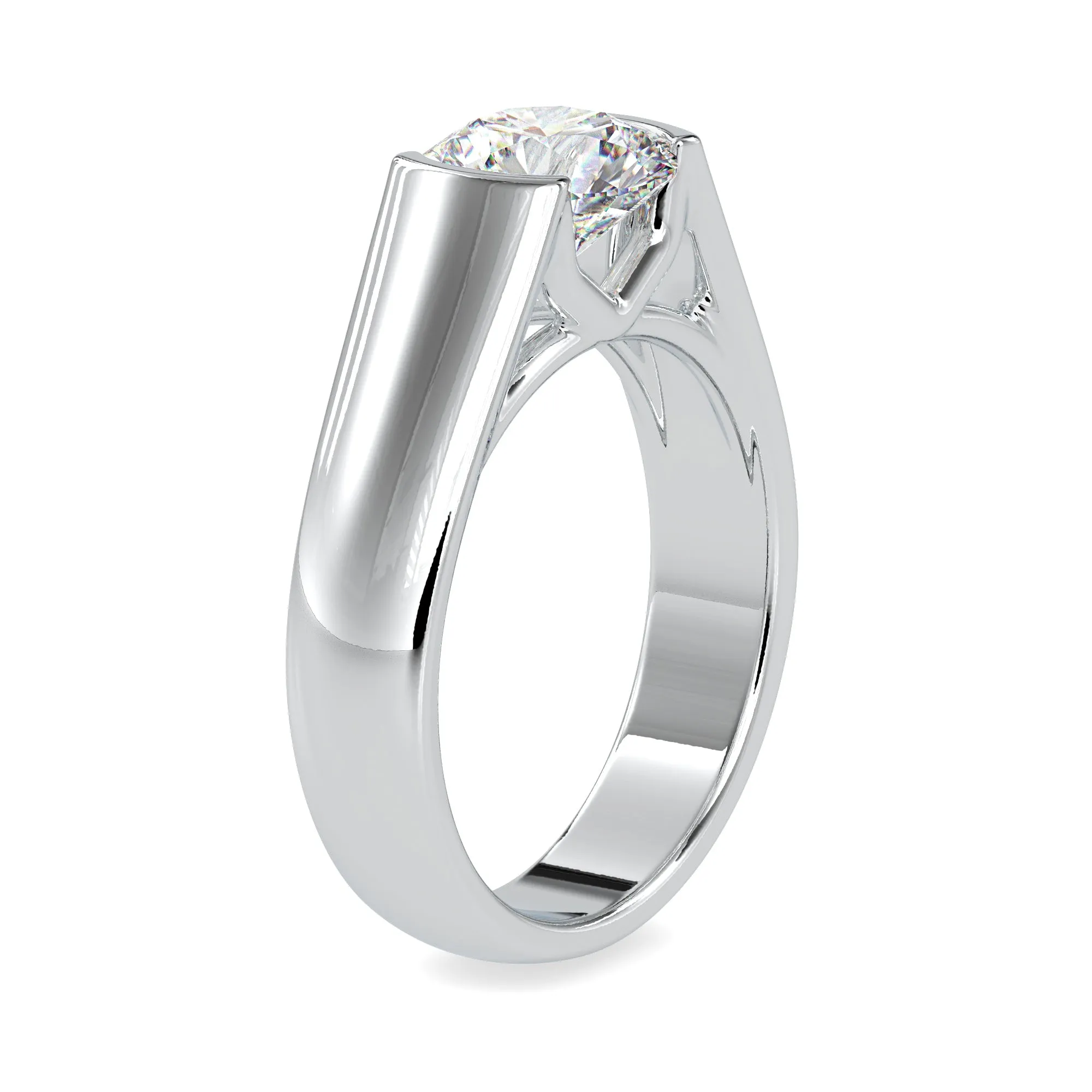 0.70cts. Solitaire Platinum Engagement Ring for Men JL PT 0184
