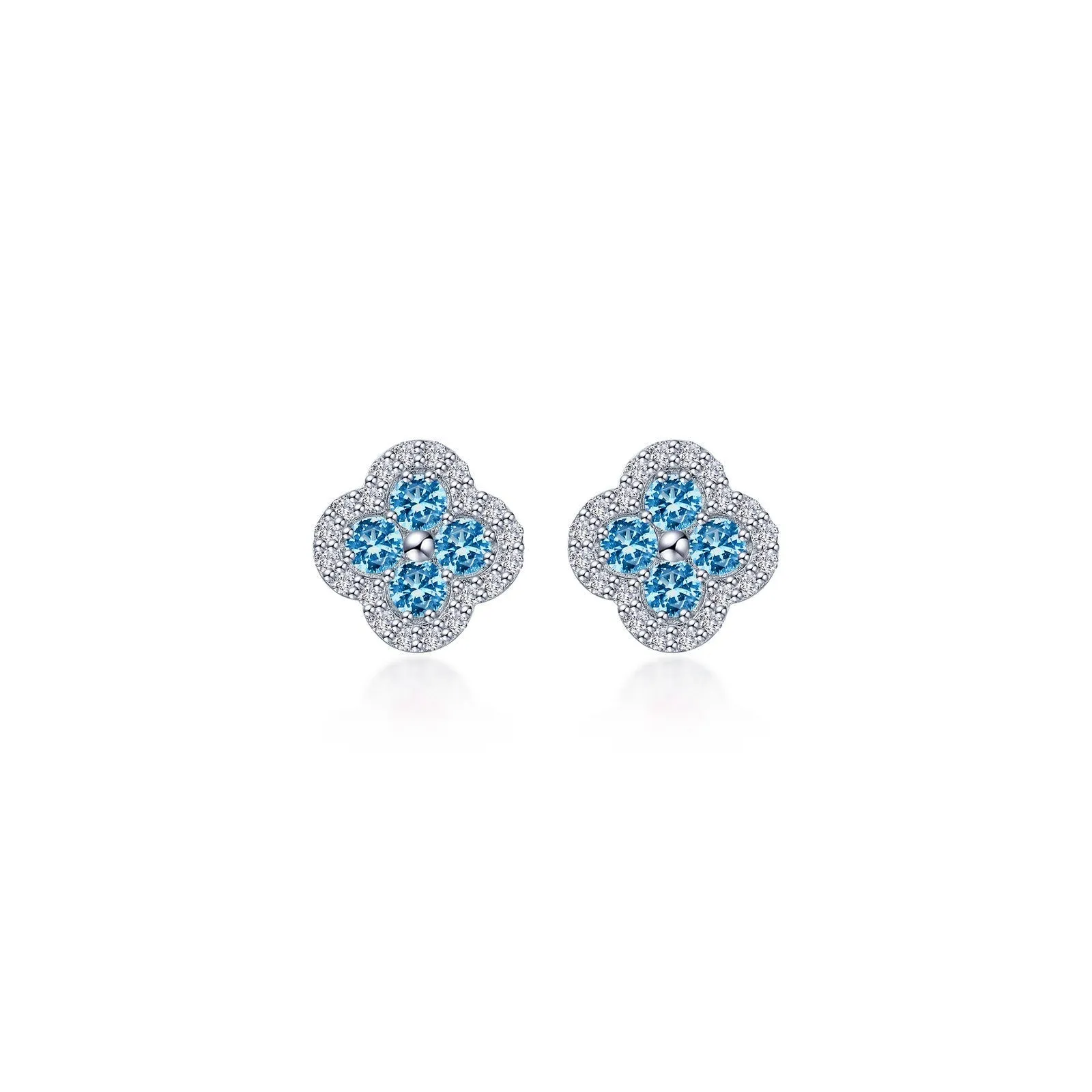0.8 CTW Flower Halo Stud Earrings E0610CRP00