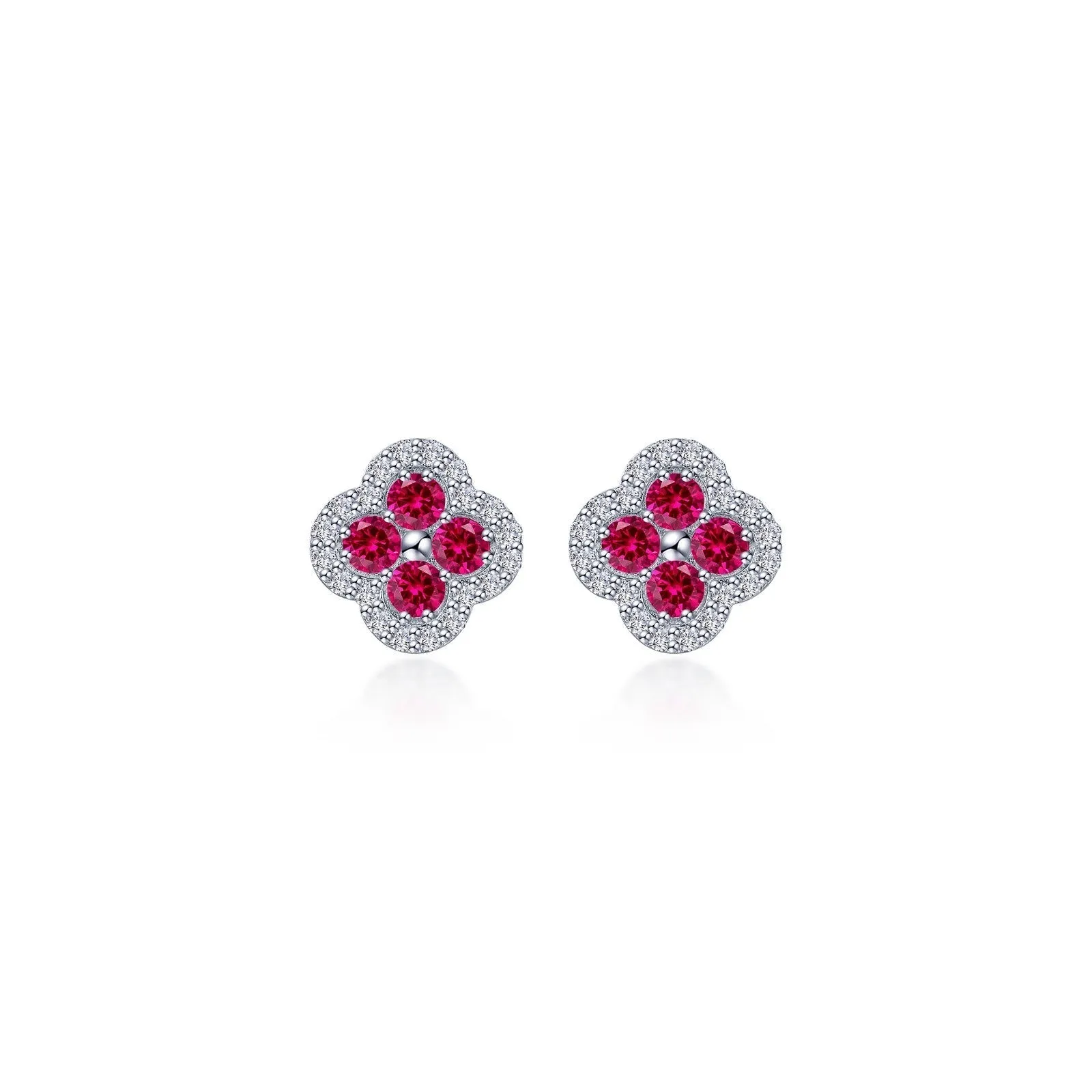0.8 CTW Flower Halo Stud Earrings E0610CRP00