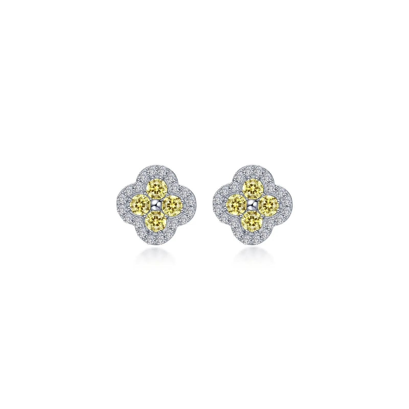 0.8 CTW Flower Halo Stud Earrings E0610CRP00