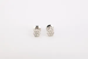 10k White Gold 0.14tcw Diamond Stud Earrings (0.62g.)