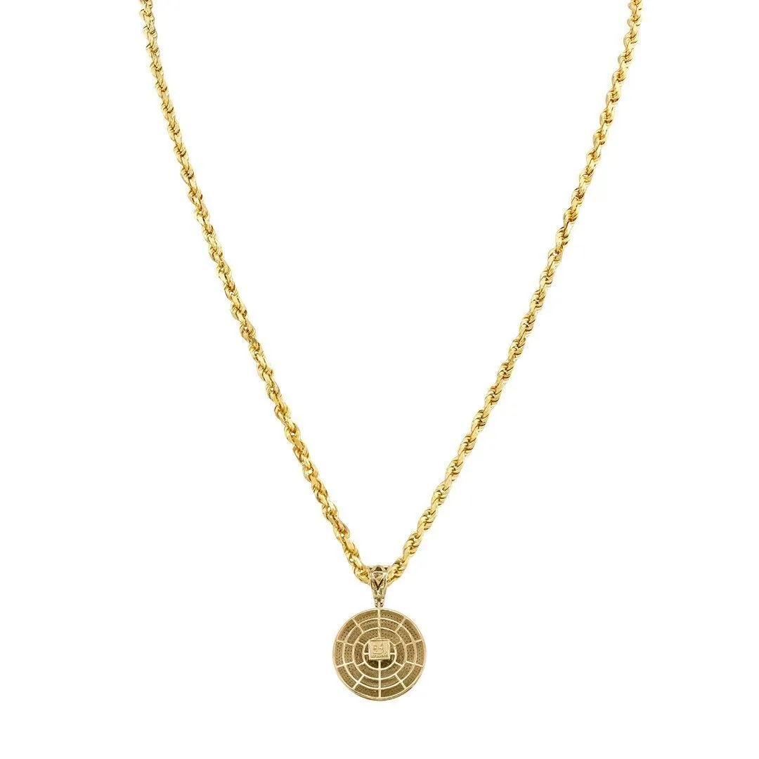 10k Yellow Gold Diamond Stuck-Out Tongue Emoji Pendant 0.92 Ctw