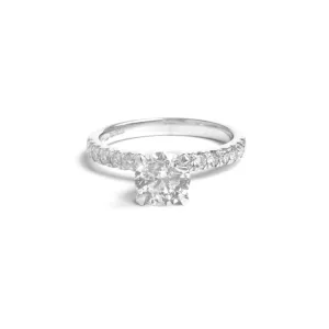 1.33ct Elevated Diamond Ring - Claw Set Band