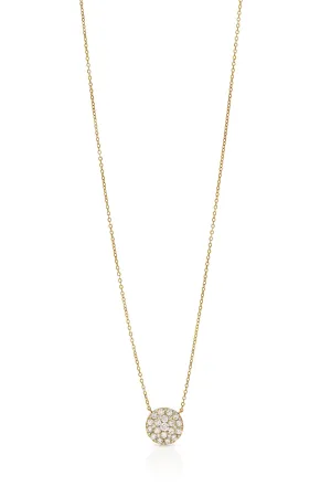 14KY Diamond Disc Necklace