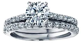 1.50 CARAT CENTER ROUND BRILLIANT CUT DIAMOND ENGAGEMENT RING