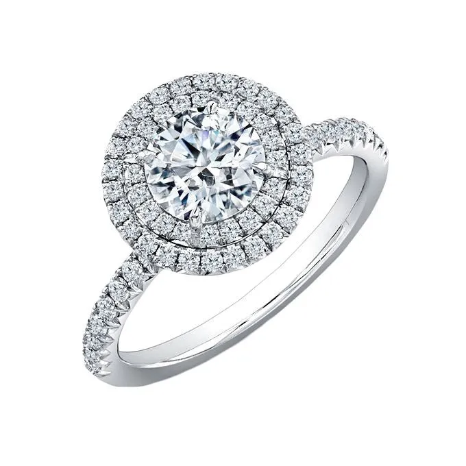1.50 CARAT CENTER ROUND BRILLIANT CUT DIAMOND ENGAGEMENT RING