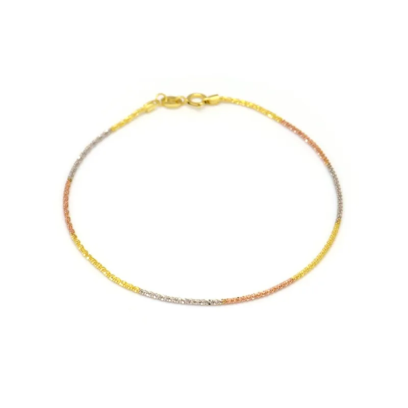 18K rose gold white gold color gold star bracelet 18k yellow gold bracelet