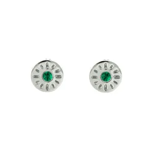 18k White Gold Emerald Earrings Timeless