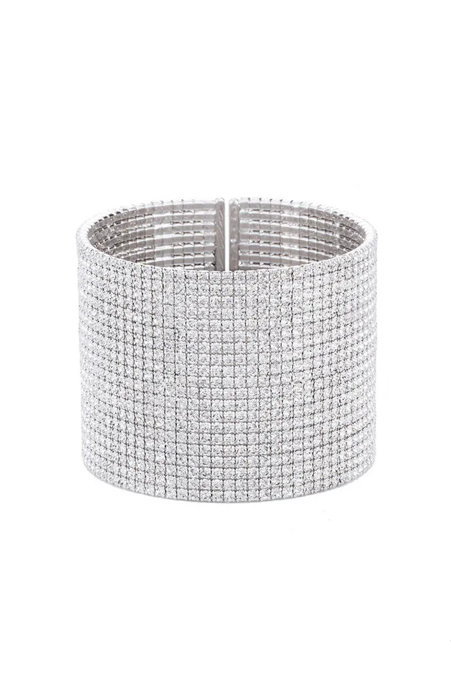 20 Row Bangle White Gold
