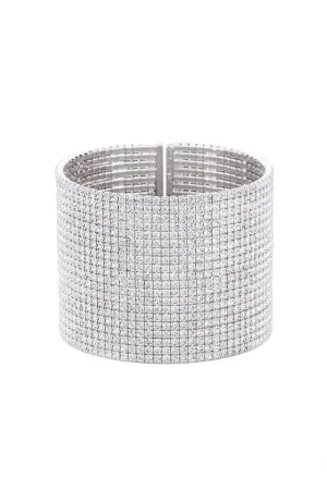 20 Row Bangle White Gold