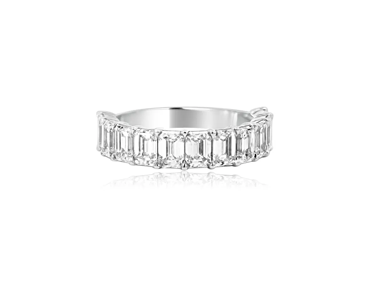 3.12cts D/EVS1 Emerald Lab Diamond White Gold Ring