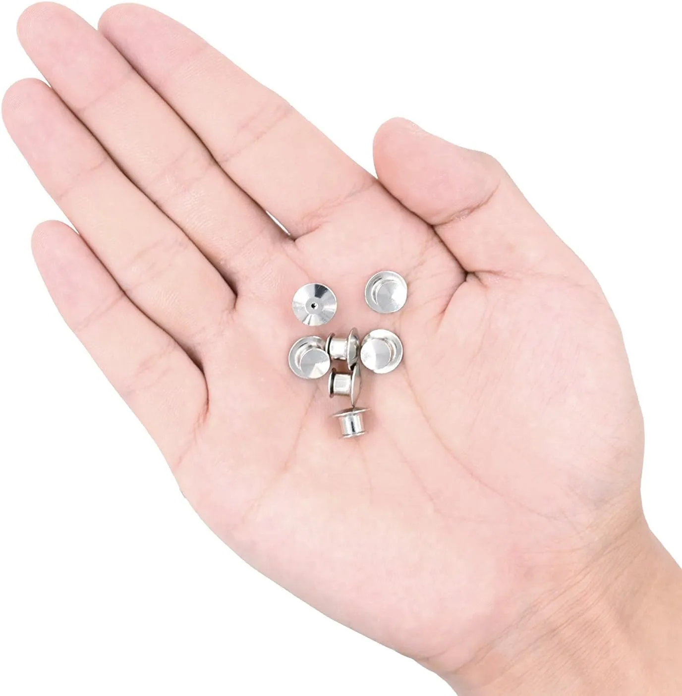 40 Pieces Metal Pin Backs Locking Pin Keepers Locking Clasp with Storage Case