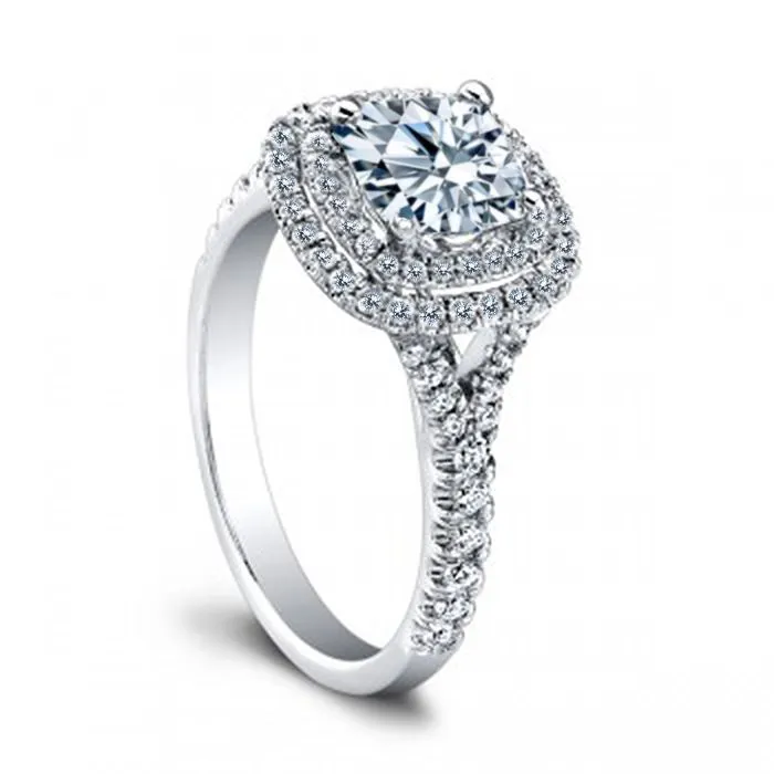 6.00 CARAT CENTER ROUND BRILLIANT CUT DIAMOND HALO ENGAGEMENT RING