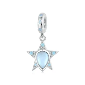 925 Sterling Silver Blue Star Beaded Bracelet