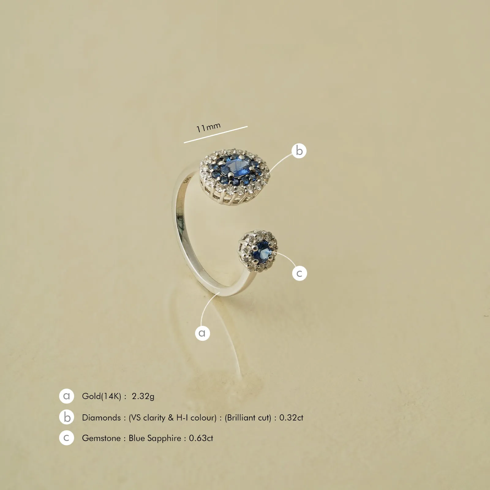Adele Sapphire  Ring