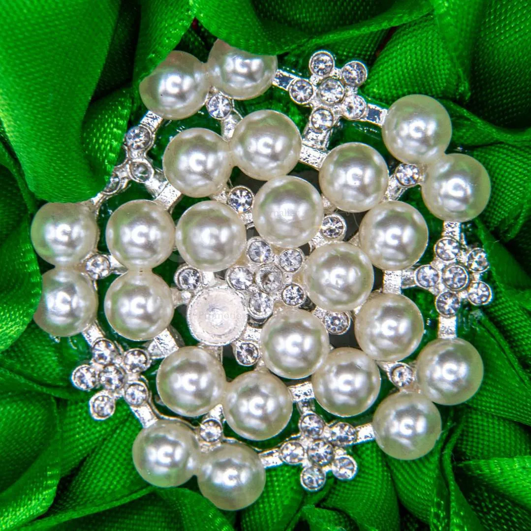 Alpha Kappa Alpha AKA Silk Flower Brooch