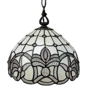 Amora Lighting AM282HL12B Tiffany Style Floral Hanging Lamp 12" Tall