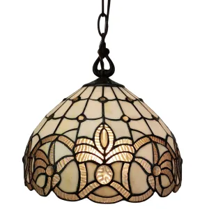 Amora Lighting AM282HL12B Tiffany Style Floral Hanging Lamp 12" Tall