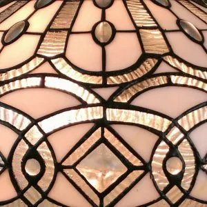 Amora Lighting AM295HL16B Tiffany Style White Hanging Lamp 16" Wide