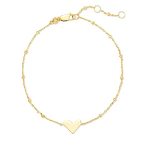 Ari Heart 18K Gold Vermeil Delicate Chain Bracelet by Kendra Scott
