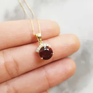 Arizona Anthill Garnet Gold Jewelry Sunrise Pendant