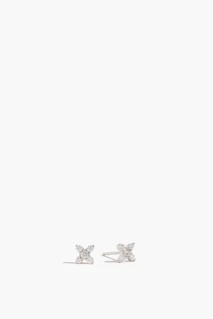 Ava Bea X Studs in 14k White Gold