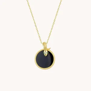 Black Snake Gold Pendant with chain W.