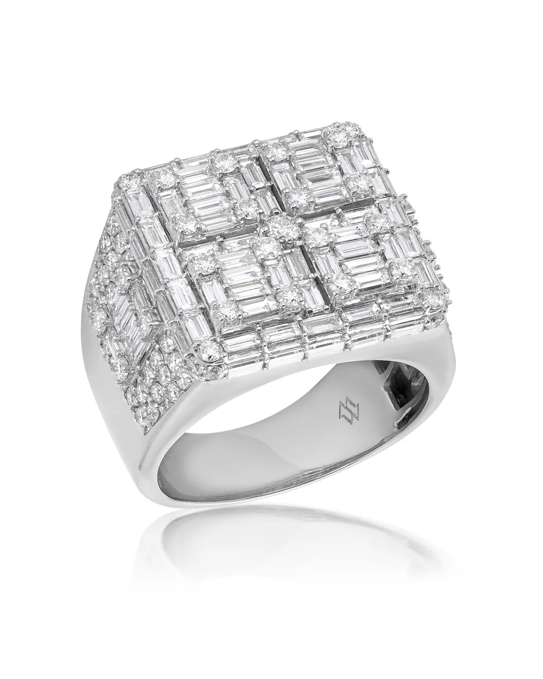 ‘Blocks’ - Diamond and White Gold Ring
