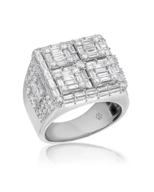 ‘Blocks’ - Diamond and White Gold Ring