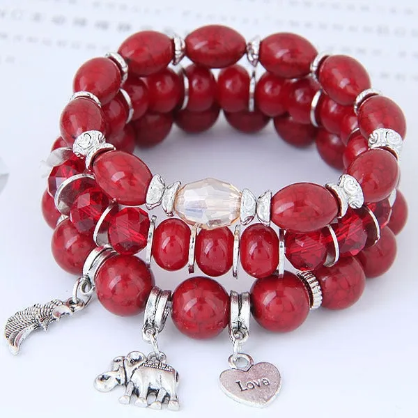Bohemian Charm Beads Wrap Bracelets & Bangles for Women Boho Flower Leaf Tassel Bracelet Multilayer Bracelet Femme 2020 New