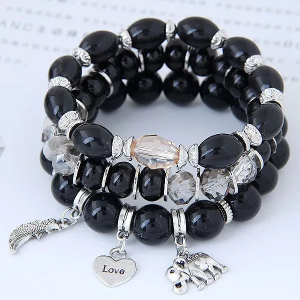 Bohemian Charm Beads Wrap Bracelets & Bangles for Women Boho Flower Leaf Tassel Bracelet Multilayer Bracelet Femme 2020 New