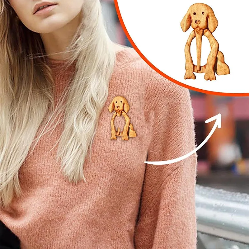 Brooch Pin with Wooden Animal Pattern  - 🔥🔥Pre-sale For A Limited Time With The Lowest Discount
