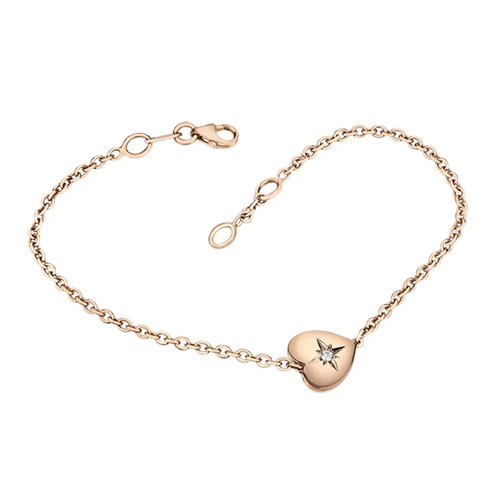 Canadian Diamond Heart Bracelet