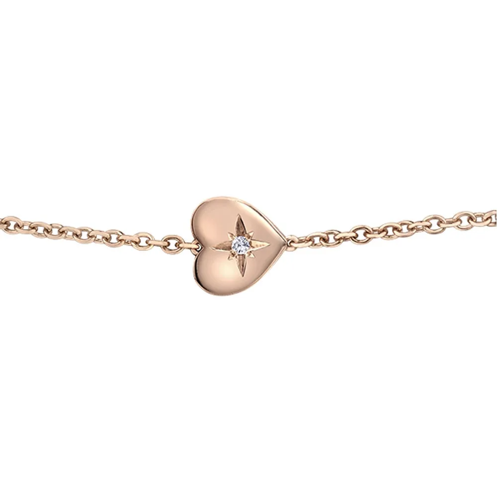 Canadian Diamond Heart Bracelet