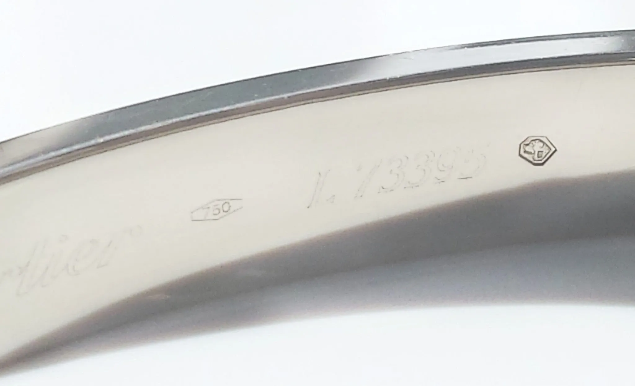 Cartier 18k White Gold Love Bracelet Bangle SZ 17, Box, receipt, certificate