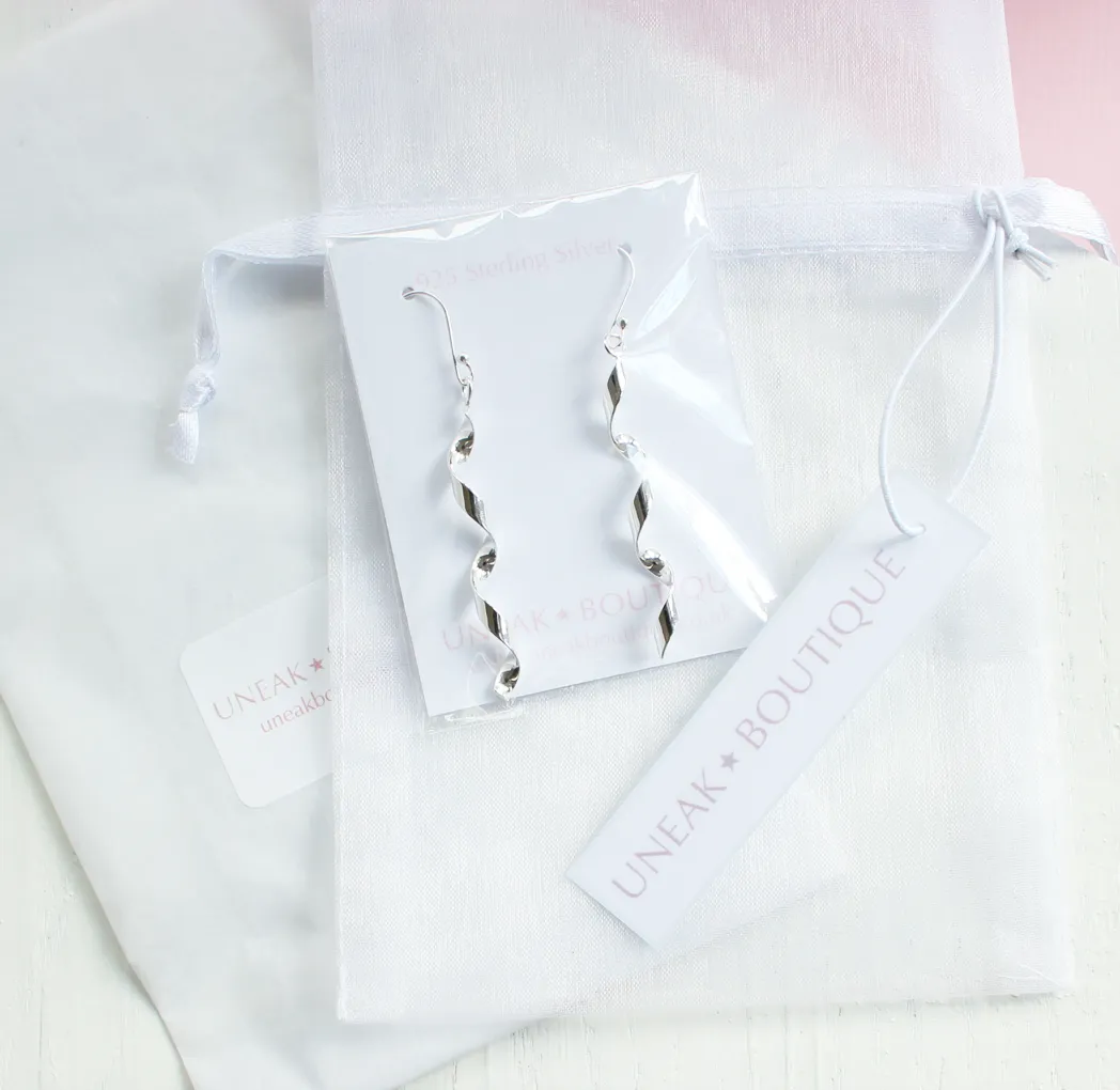 Cascading Spiral Sterling Silver Earrings