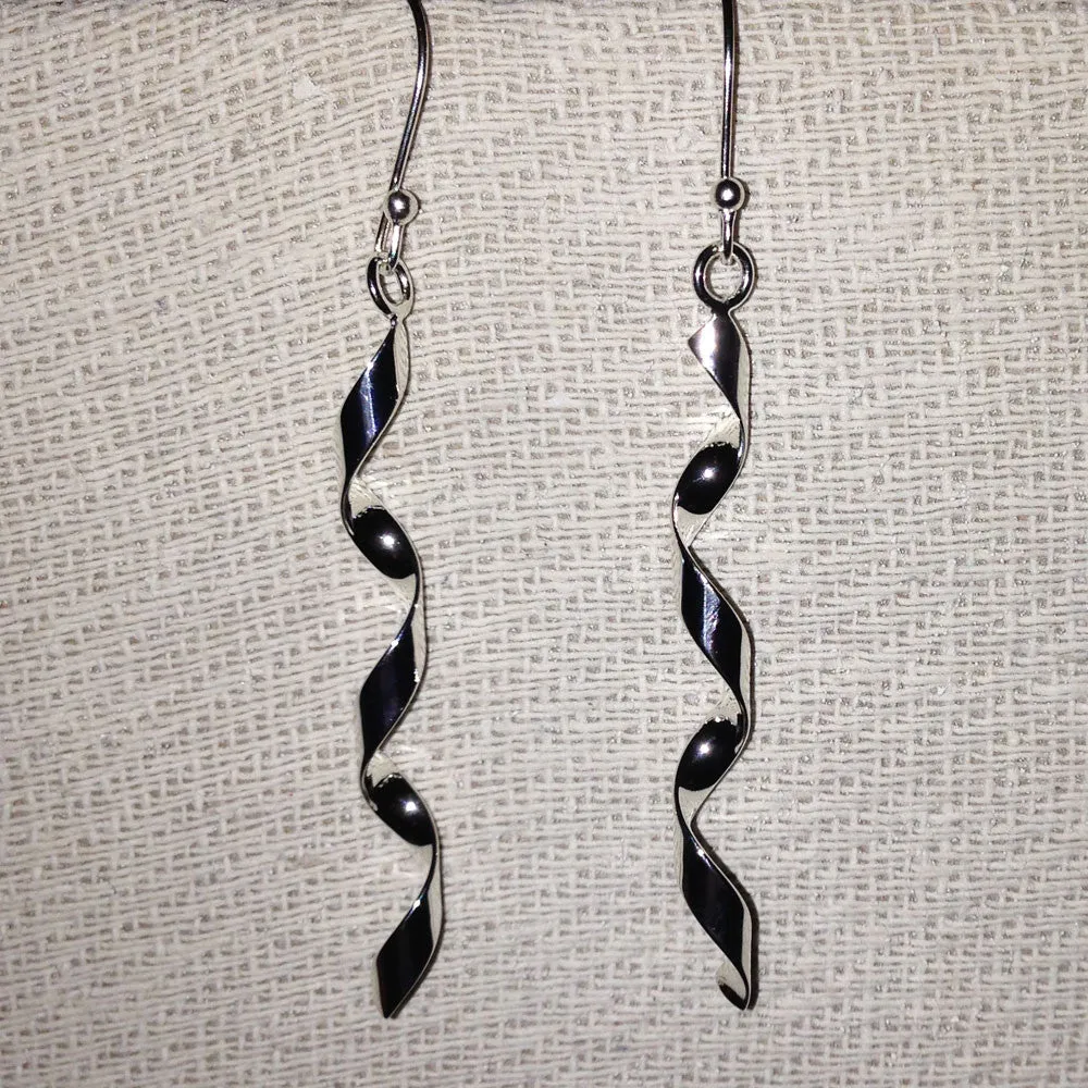 Cascading Spiral Sterling Silver Earrings