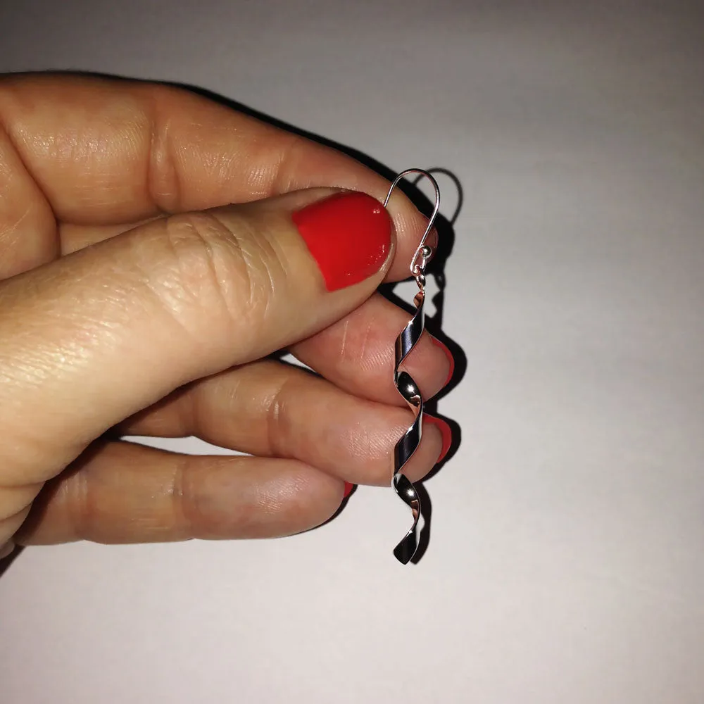 Cascading Spiral Sterling Silver Earrings