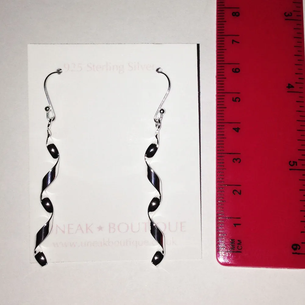 Cascading Spiral Sterling Silver Earrings