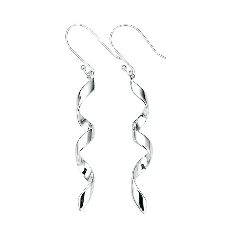Cascading Spiral Sterling Silver Earrings