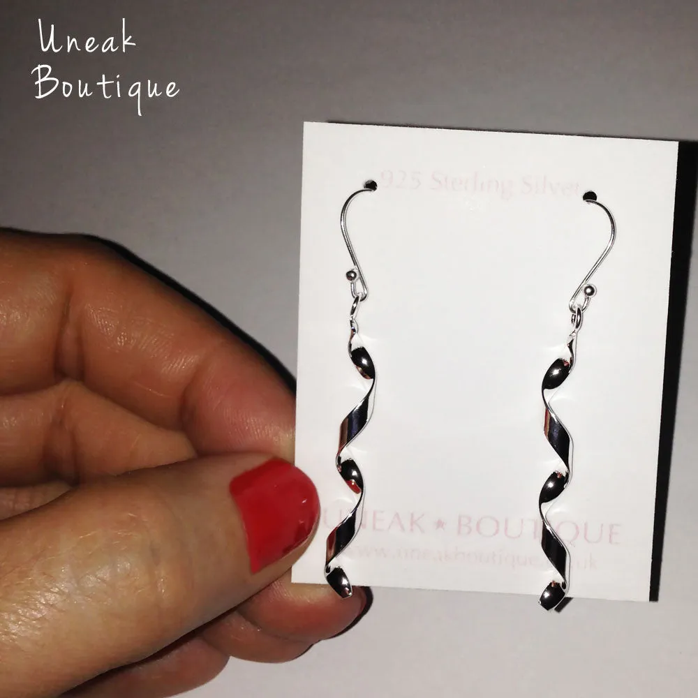 Cascading Spiral Sterling Silver Earrings