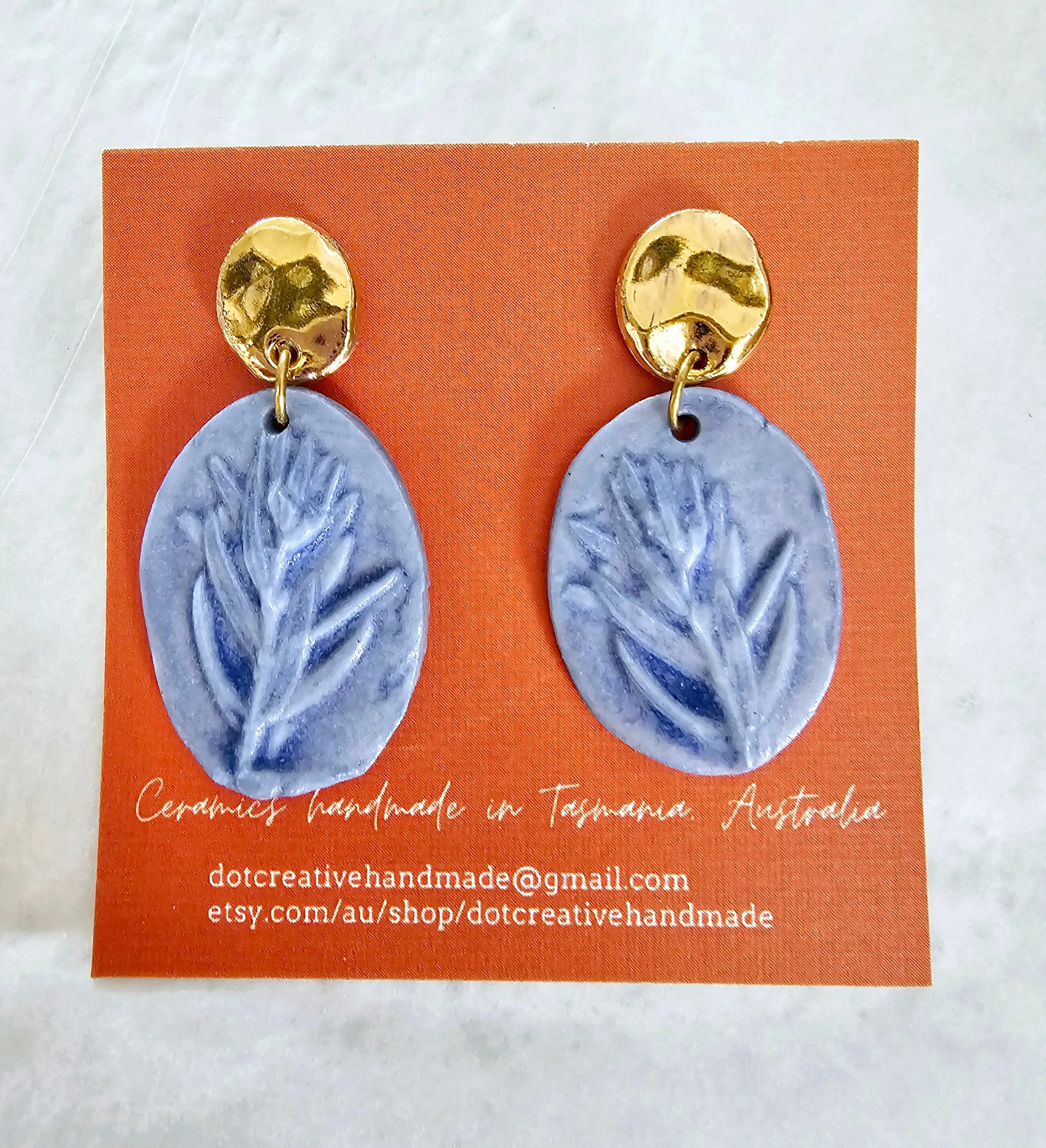Ceramic Drop Earrings - DOT Creative Tasmania