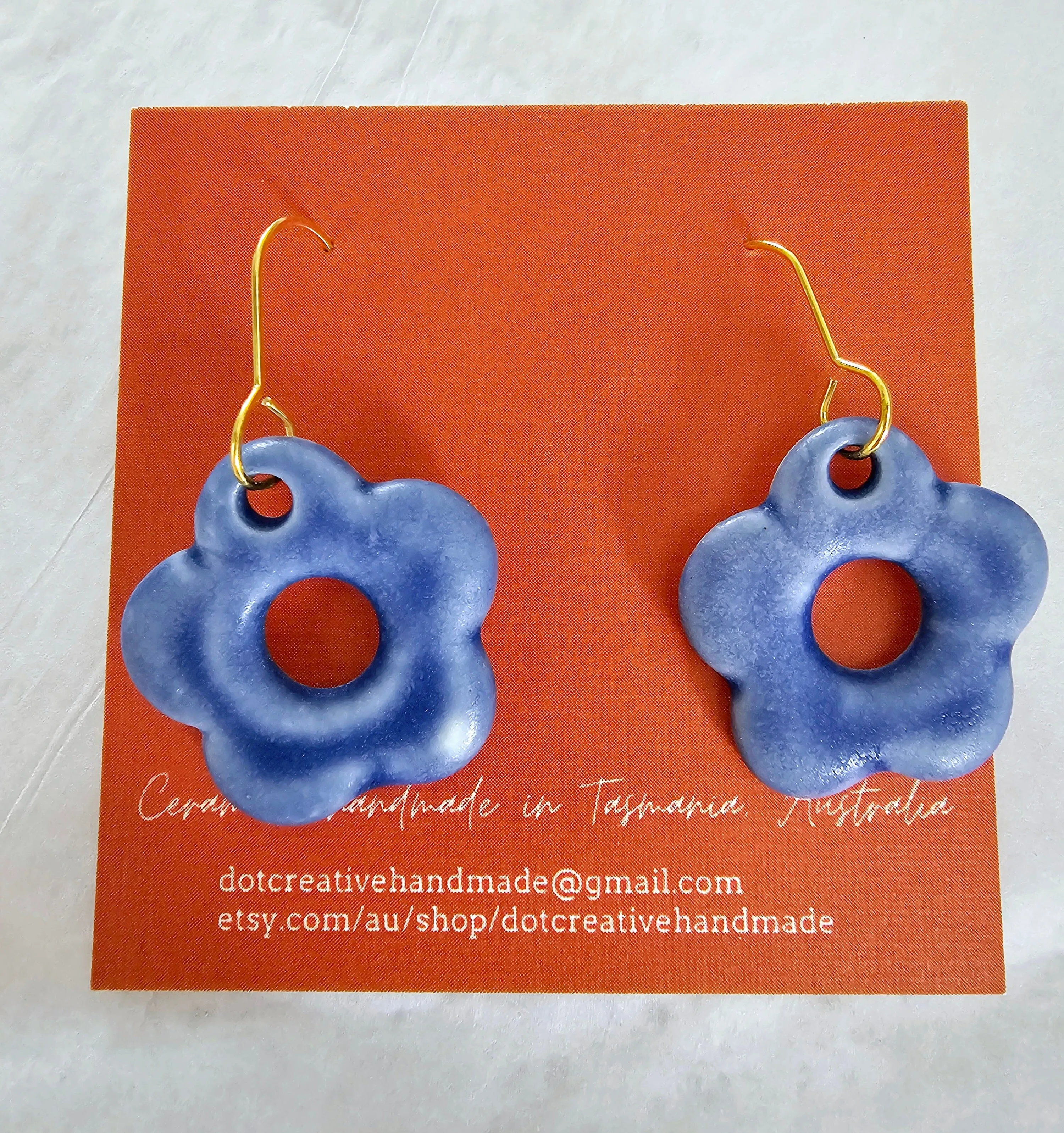 Ceramic Drop Earrings - DOT Creative Tasmania