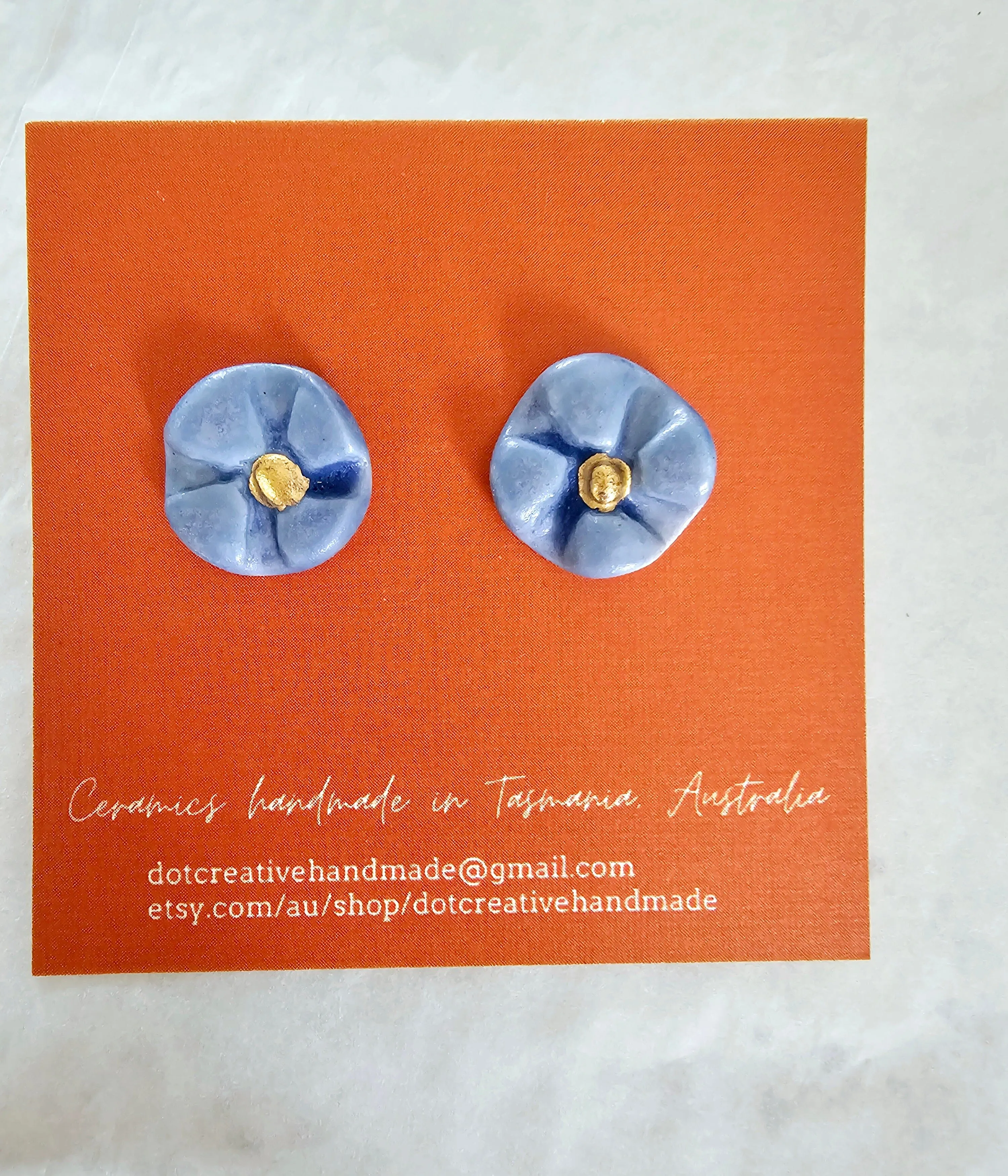 Ceramic Drop Earrings - DOT Creative Tasmania