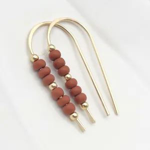 Cheval - Gold & Burnt Sienna Beads