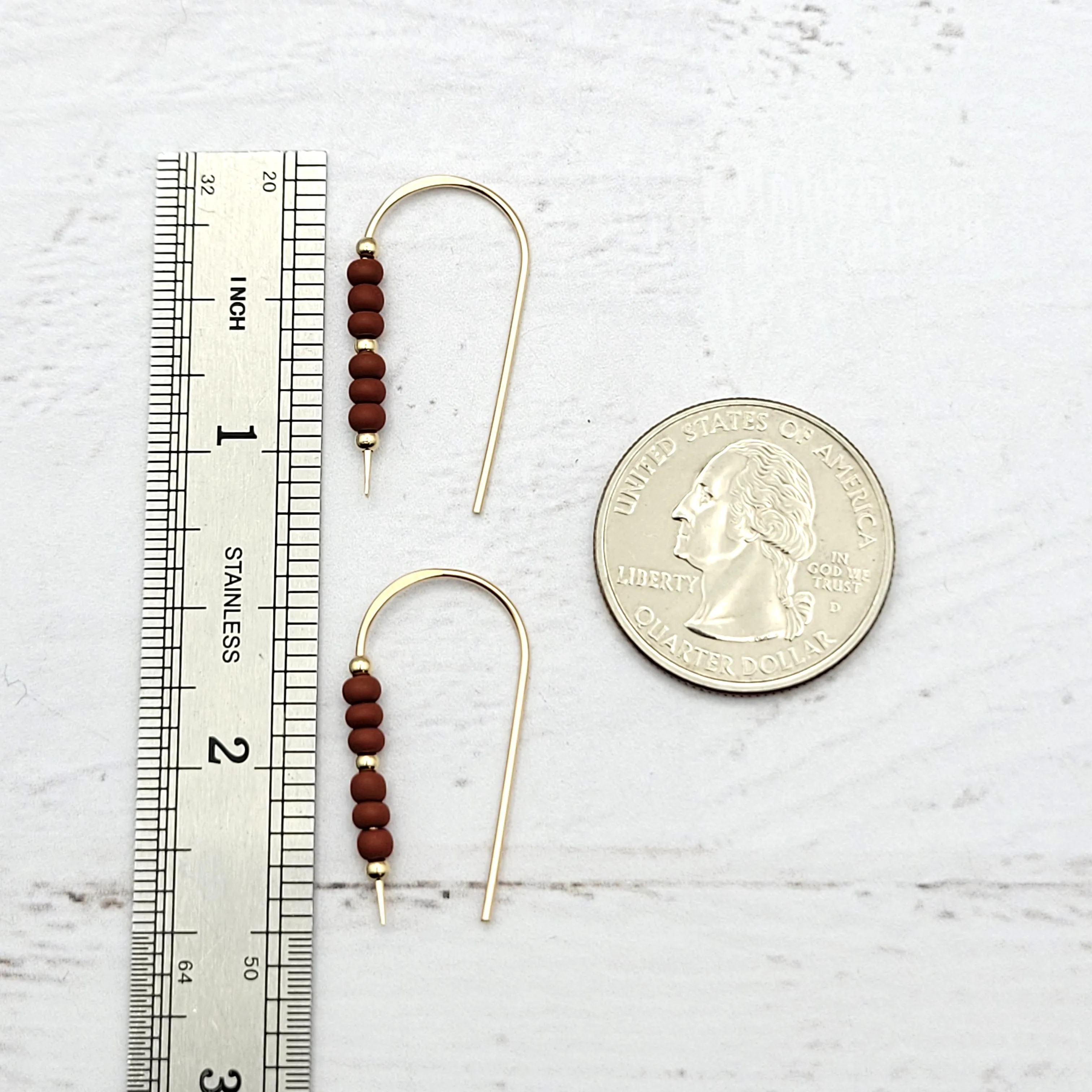 Cheval - Gold & Burnt Sienna Beads