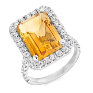 Citrine Emerald Cut 7.50ct Cluster