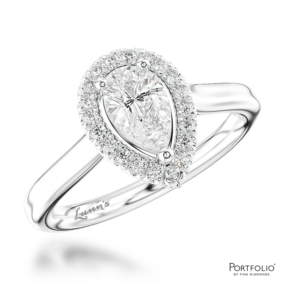 Cluster 0.54ct F SI1 Diamond Platinum Ring