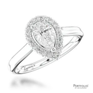 Cluster 0.54ct F SI1 Diamond Platinum Ring