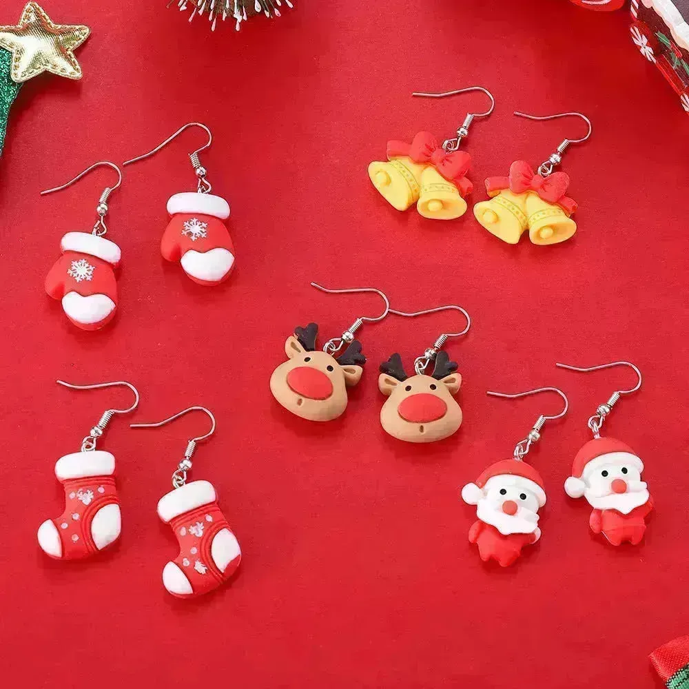 Creative Cartoon Christmas Earrings Fashion